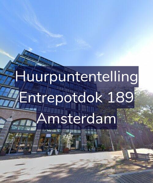 Foto gevel Huurpuntentelling voor Entrepotdok 189, Amsterdam