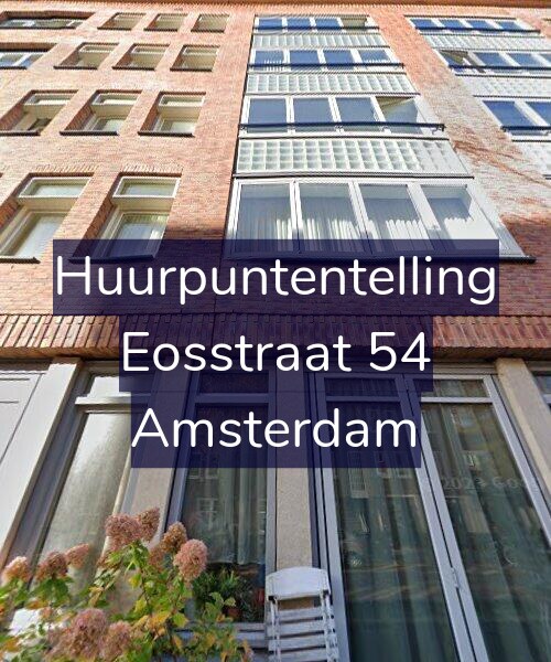 Foto gevel Huurpuntentelling voor Eosstraat 54, Amsterdam