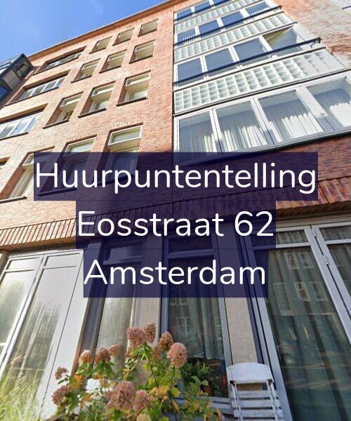 Foto gevel Huurpuntentelling voor Eosstraat 62, Amsterdam