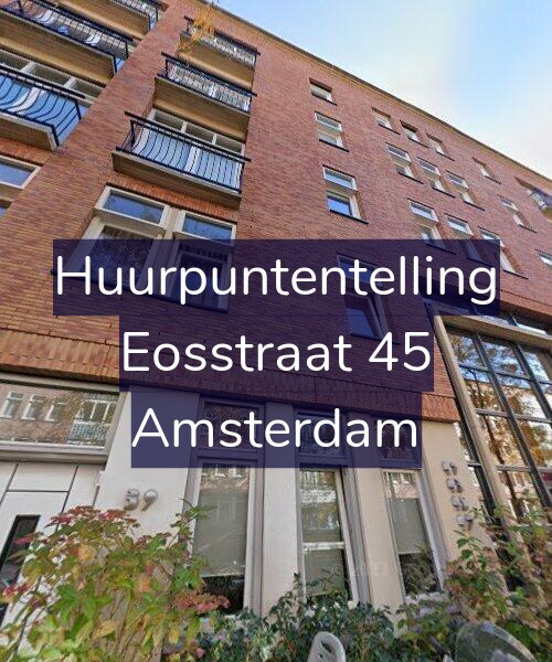Foto gevel Huurpuntentelling voor Eosstraat 45, Amsterdam