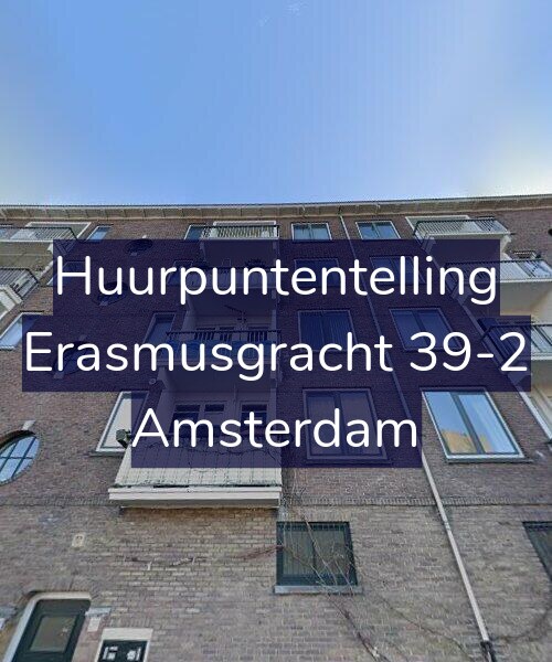 Foto gevel Huurpuntentelling voor Erasmusgracht 39-2, Amsterdam