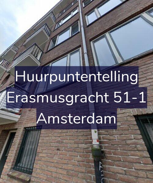 Foto gevel Huurpuntentelling voor Erasmusgracht 51-1, Amsterdam