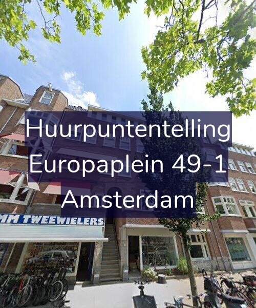 Foto gevel Huurpuntentelling voor Europaplein 49-1, Amsterdam