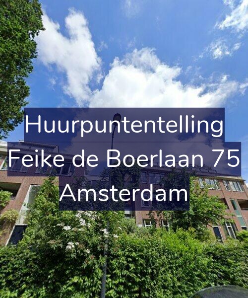 Foto gevel Huurpuntentelling voor Feike de Boerlaan 75, Amsterdam