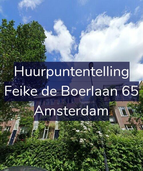 Foto gevel Huurpuntentelling voor Feike de Boerlaan 65, Amsterdam
