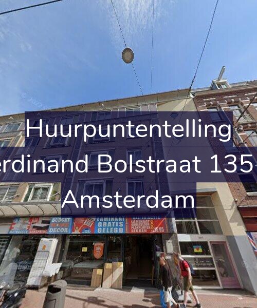 Foto gevel Huurpuntentelling voor Ferdinand Bolstraat 135-A, Amsterdam