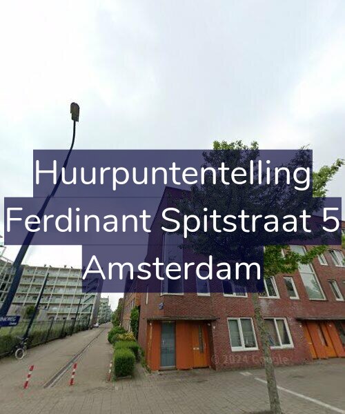 Foto gevel Huurpuntentelling voor Ferdinant Spitstraat 5, Amsterdam