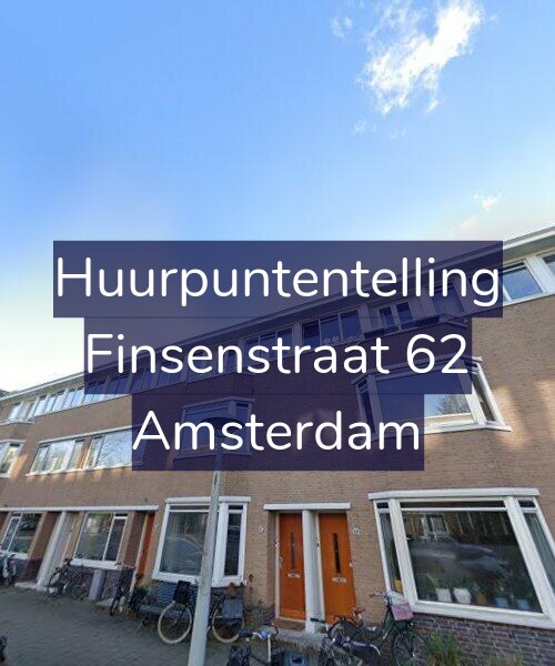 Foto gevel Huurpuntentelling voor Finsenstraat 62, Amsterdam