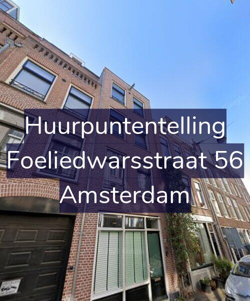 Foto gevel Huurpuntentelling voor Foeliedwarsstraat 56, Amsterdam