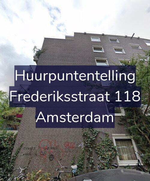Foto gevel Huurpuntentelling voor Frederiksstraat 118, Amsterdam
