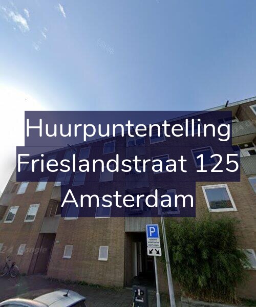 Foto gevel Huurpuntentelling voor Frieslandstraat 125, Amsterdam