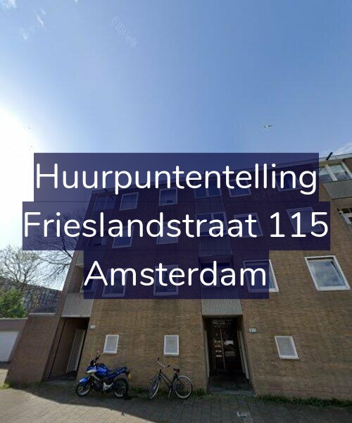 Foto gevel Huurpuntentelling voor Frieslandstraat 115, Amsterdam