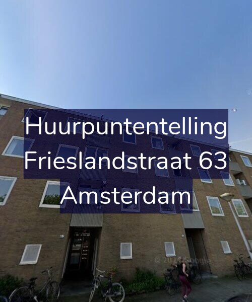 Foto gevel Huurpuntentelling voor Frieslandstraat 63, Amsterdam