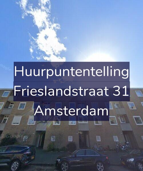 Foto gevel Huurpuntentelling voor Frieslandstraat 31, Amsterdam