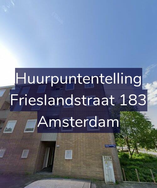 Foto gevel Huurpuntentelling voor Frieslandstraat 183, Amsterdam