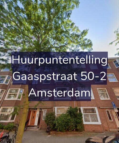 Foto gevel Huurpuntentelling voor Gaaspstraat 50-2, Amsterdam