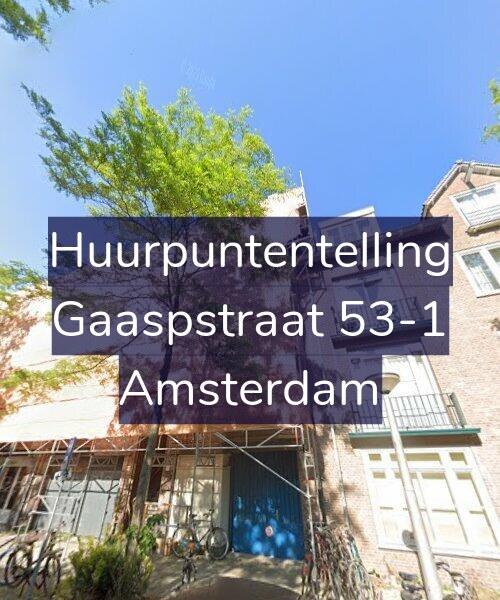 Foto gevel Huurpuntentelling voor Gaaspstraat 53-1, Amsterdam