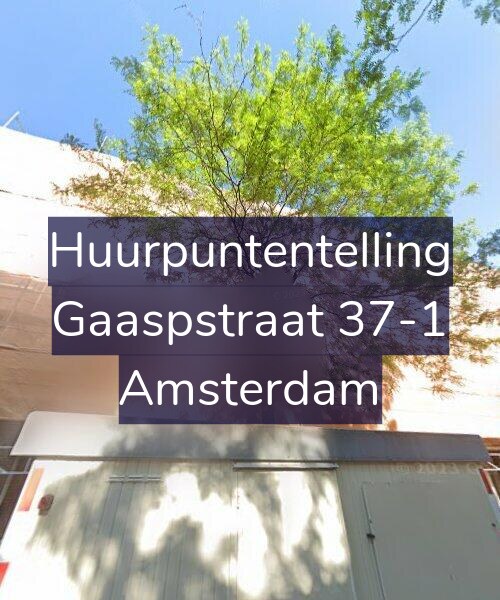 Foto gevel Huurpuntentelling voor Gaaspstraat 37-1, Amsterdam