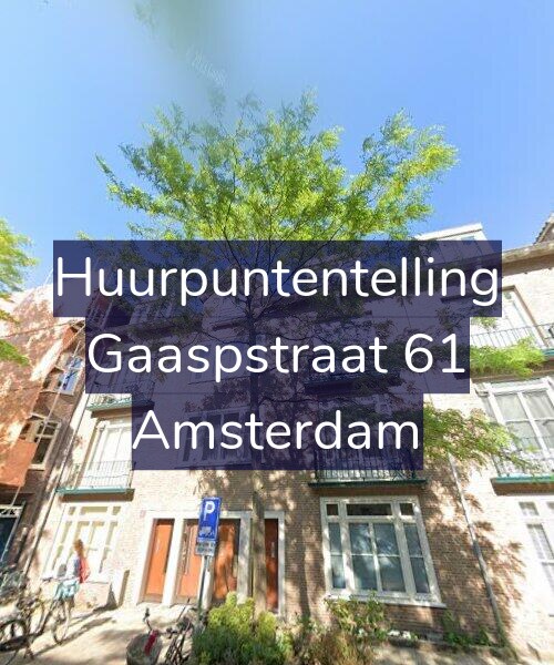 Foto gevel Huurpuntentelling voor Gaaspstraat 61, Amsterdam