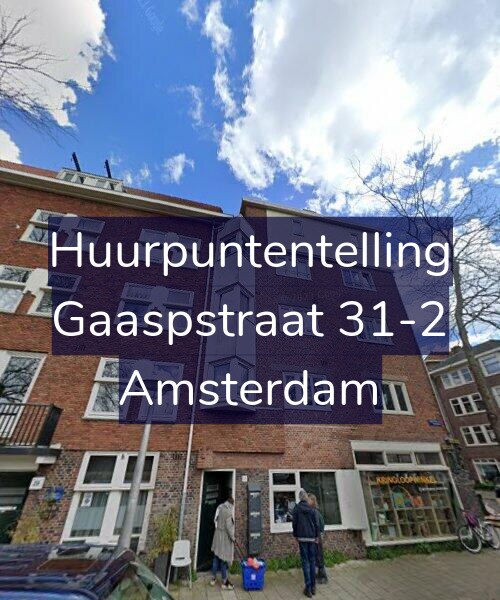 Foto gevel Huurpuntentelling voor Gaaspstraat 31-2, Amsterdam