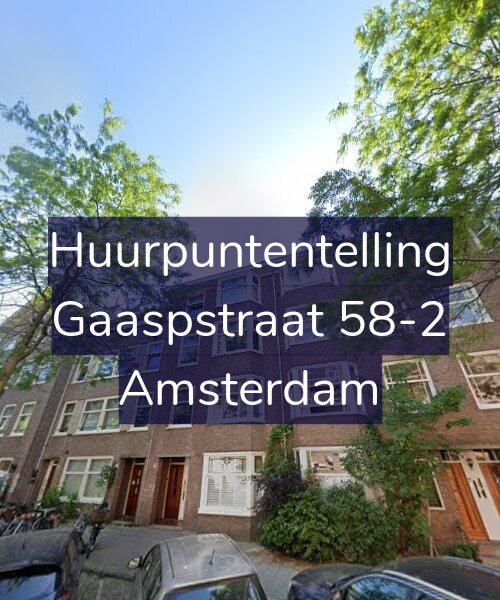 Foto gevel Huurpuntentelling voor Gaaspstraat 58-2, Amsterdam