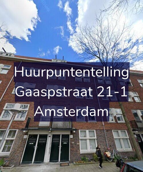 Foto gevel Huurpuntentelling voor Gaaspstraat 21-1, Amsterdam