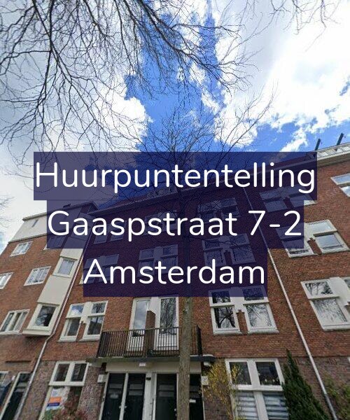 Foto gevel Huurpuntentelling voor Gaaspstraat 7-2, Amsterdam