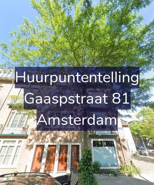 Foto gevel Huurpuntentelling voor Gaaspstraat 81, Amsterdam