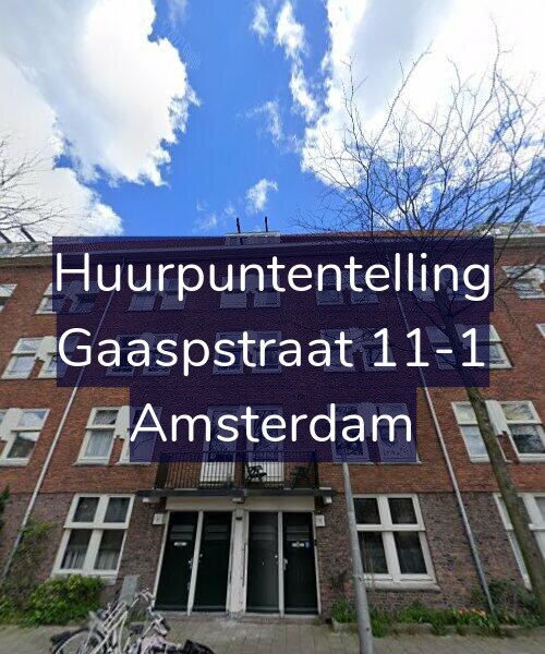 Foto gevel Huurpuntentelling voor Gaaspstraat 11-1, Amsterdam