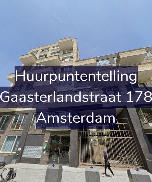 Foto gevel Huurpuntentelling voor Gaasterlandstraat 178, Amsterdam