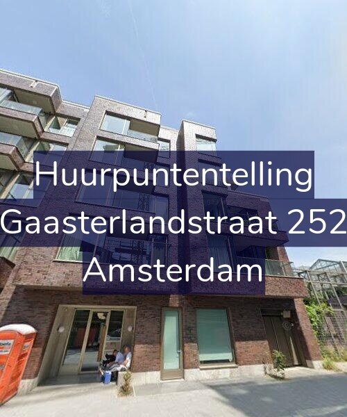 Foto gevel Huurpuntentelling voor Gaasterlandstraat 252, Amsterdam