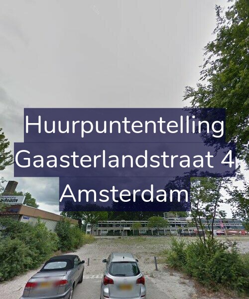 Foto gevel Huurpuntentelling voor Gaasterlandstraat 4, Amsterdam