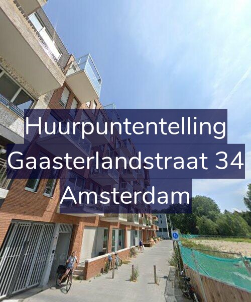 Foto gevel Huurpuntentelling voor Gaasterlandstraat 34, Amsterdam