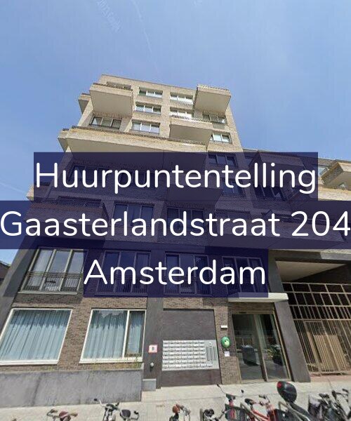 Foto gevel Huurpuntentelling voor Gaasterlandstraat 204, Amsterdam