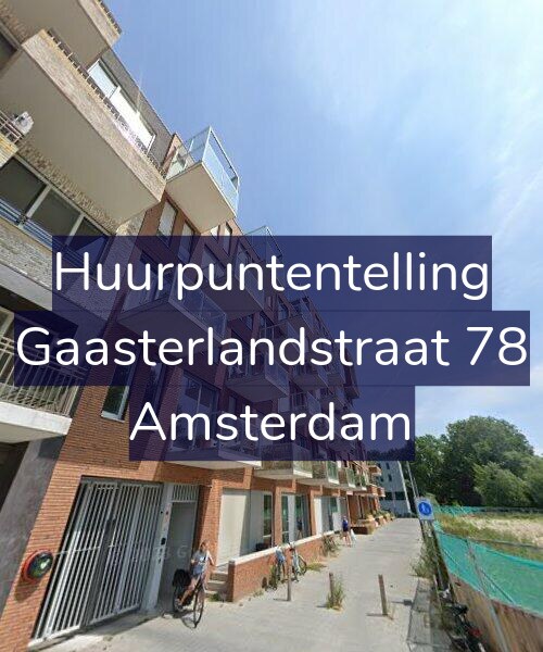 Foto gevel Huurpuntentelling voor Gaasterlandstraat 78, Amsterdam