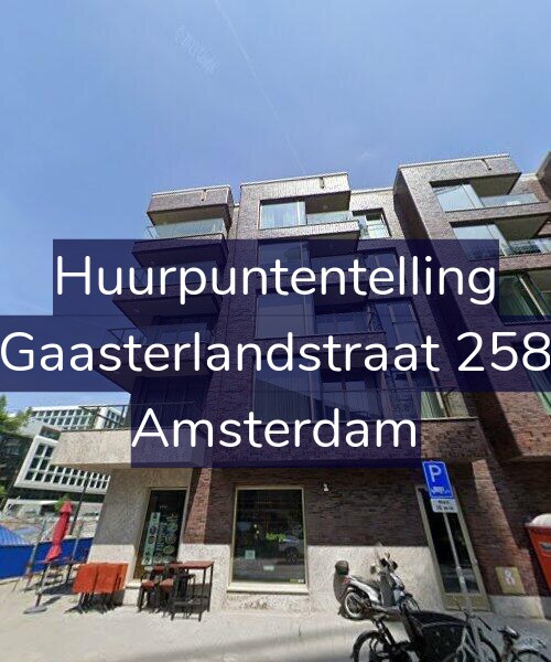 Foto gevel Huurpuntentelling voor Gaasterlandstraat 258, Amsterdam