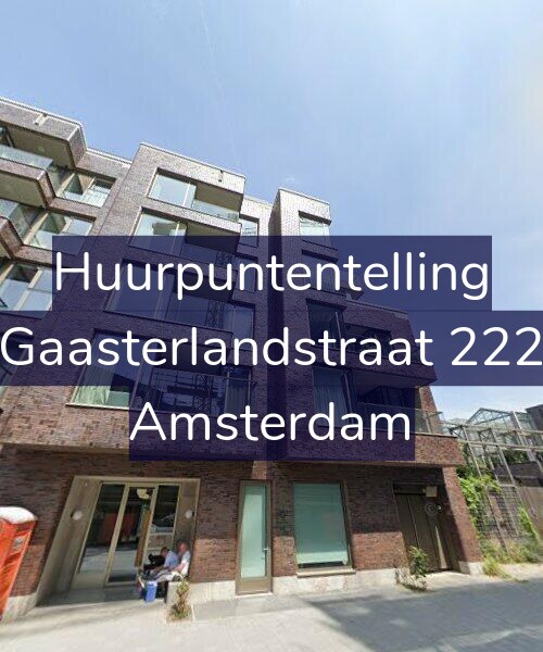 Foto gevel Huurpuntentelling voor Gaasterlandstraat 222, Amsterdam