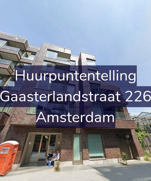 Foto gevel Huurpuntentelling voor Gaasterlandstraat 226, Amsterdam