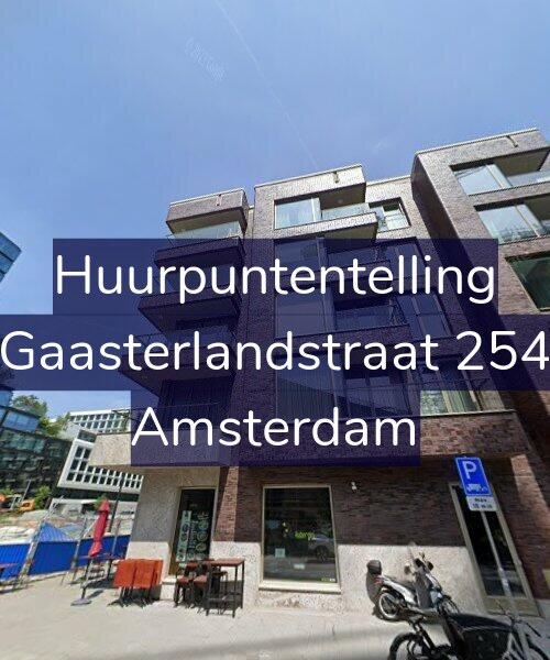 Foto gevel Huurpuntentelling voor Gaasterlandstraat 254, Amsterdam