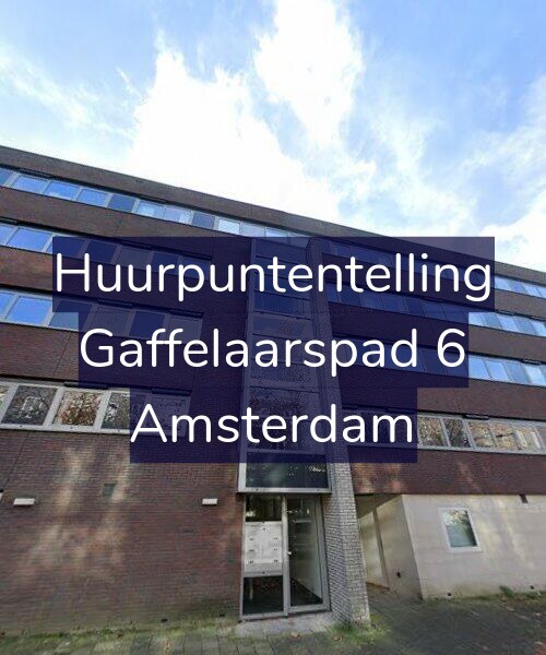 Foto gevel Huurpuntentelling voor Gaffelaarspad 6, Amsterdam