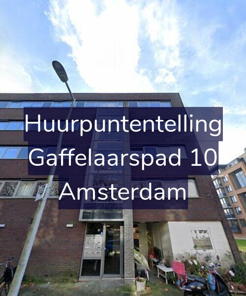 Foto gevel Huurpuntentelling voor Gaffelaarspad 10, Amsterdam