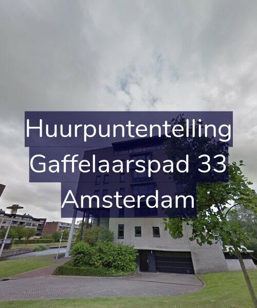 Foto gevel Huurpuntentelling voor Gaffelaarspad 33, Amsterdam