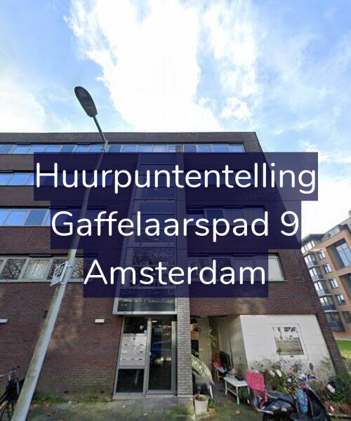 Foto gevel Huurpuntentelling voor Gaffelaarspad 9, Amsterdam
