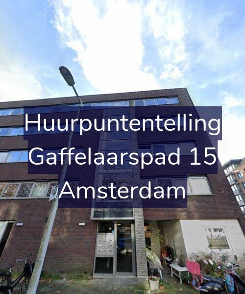 Foto gevel Huurpuntentelling voor Gaffelaarspad 15, Amsterdam