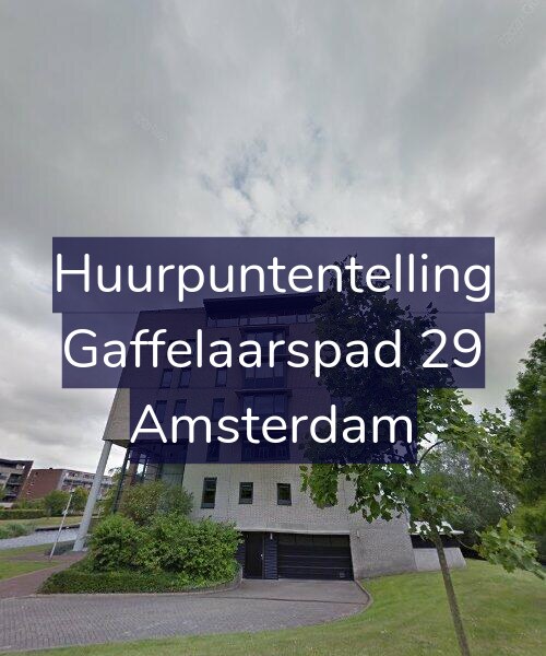Foto gevel Huurpuntentelling voor Gaffelaarspad 29, Amsterdam