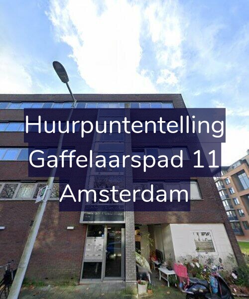 Foto gevel Huurpuntentelling voor Gaffelaarspad 11, Amsterdam
