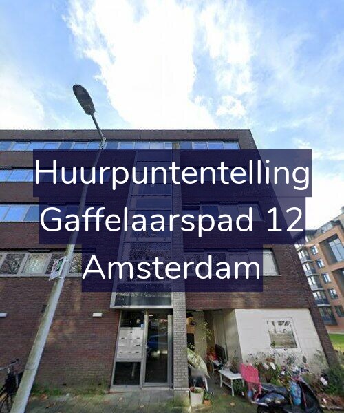 Foto gevel Huurpuntentelling voor Gaffelaarspad 12, Amsterdam