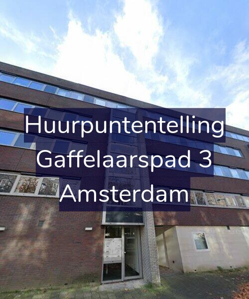 Foto gevel Huurpuntentelling voor Gaffelaarspad 3, Amsterdam
