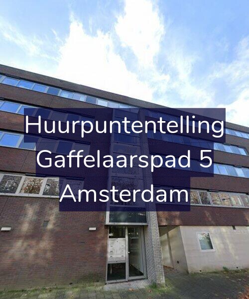 Foto gevel Huurpuntentelling voor Gaffelaarspad 5, Amsterdam