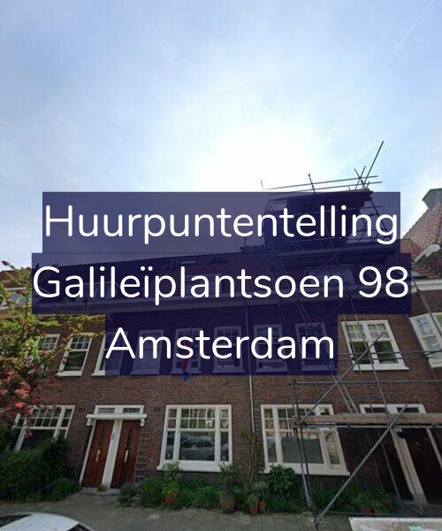 Foto gevel Huurpuntentelling voor Galileïplantsoen 98, Amsterdam